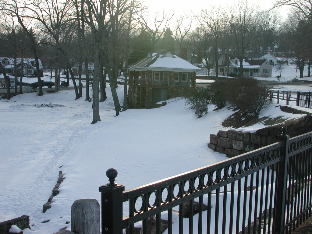 Winter in New England - time to plan for the year of business ahead. This is Hubbard Park, Meriden.