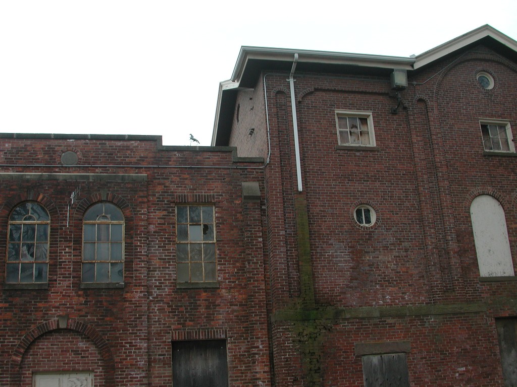 This is part of the Samuel Colt complex of buildings in Hartford, Connecticut. Still standing from the industrial heyday are many buildings reused by the city's municipal workers.